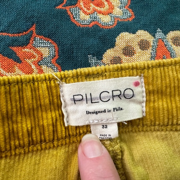 Pilcro Yellow Corduroy Boot Cut Pants - Picture 3 of 6
